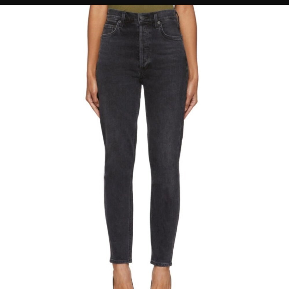 AGOLDE Black Nico High-Rise Slim Cotton blend Jeans Sz. 29